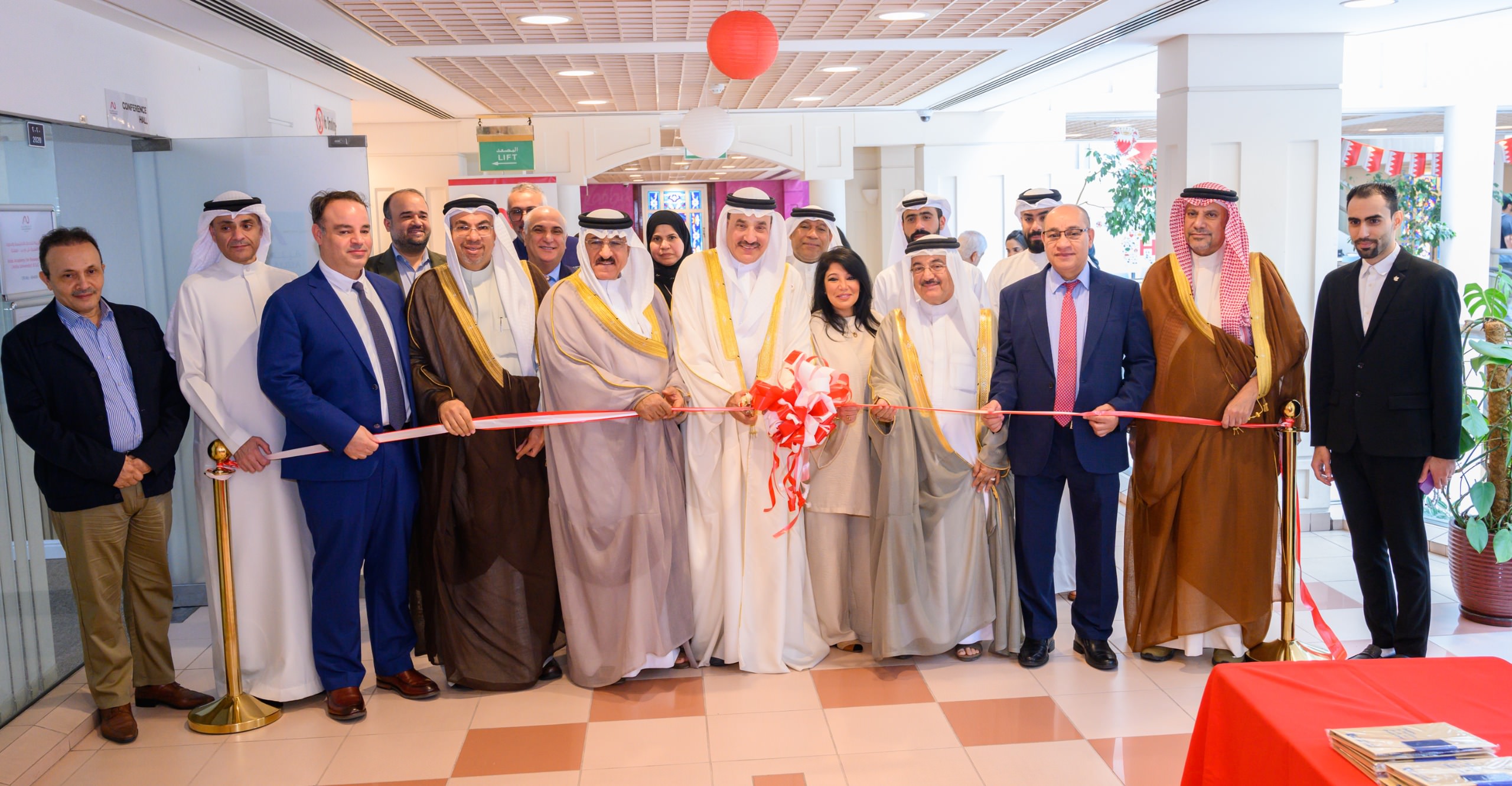 Ribbon-cutting ceremony for the inauguration of a new Almoayyed Contracting Group project or facility.
